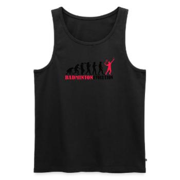 Badminton Spieler Geschenkidee Design - Männer Premium Bio Tank Top - Schwarz - Vorne - Michal (187cm)