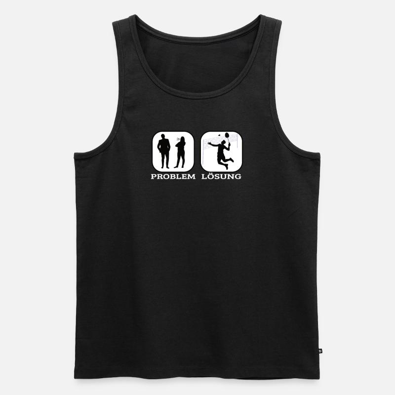 Badminton Geschenkidee Sport Design - Männer Premium Bio Tank Top - Schwarz