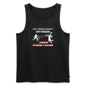 Badminton Geschenkidee Sport Design - Männer Premium Bio Tank Top - Schwarz - Vorne - Michal (187cm)