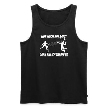Badminton Geschenkidee Sport Design - Männer Premium Bio Tank Top - Schwarz - Vorne - Michal (187cm)