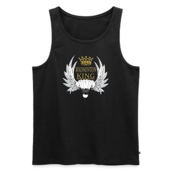 Badminton Idée cadeau Sport Design - Débardeur bio Premium Homme - noir - Devant - Michal (187cm)