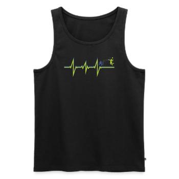 Badminton Idée cadeau Sport Design - Débardeur bio Premium Homme - noir - Devant - Michal (187cm)