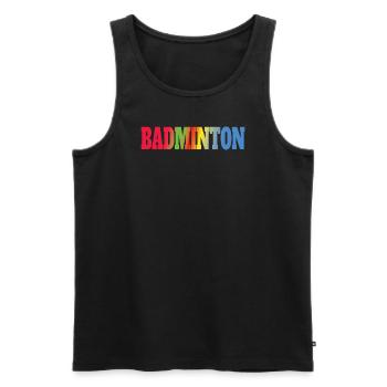 Badminton Idée cadeau Sport Design - Débardeur bio Premium Homme - noir - Devant - Michal (187cm)
