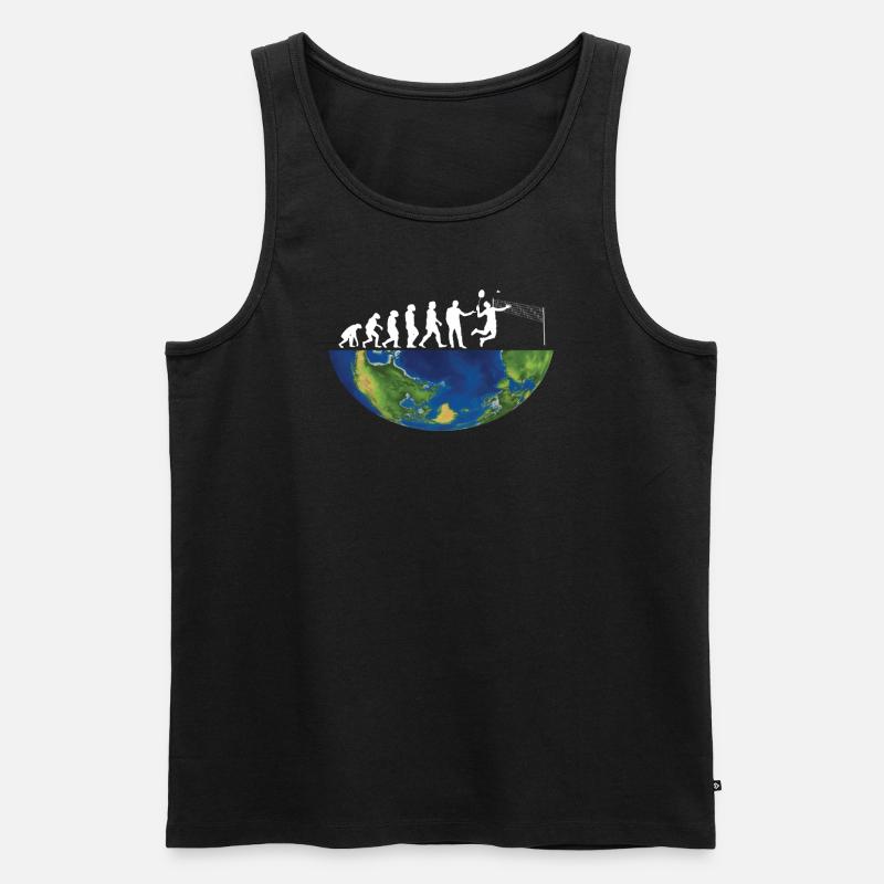 Badminton Geschenkidee Sport Design - Männer Premium Bio Tank Top - Schwarz