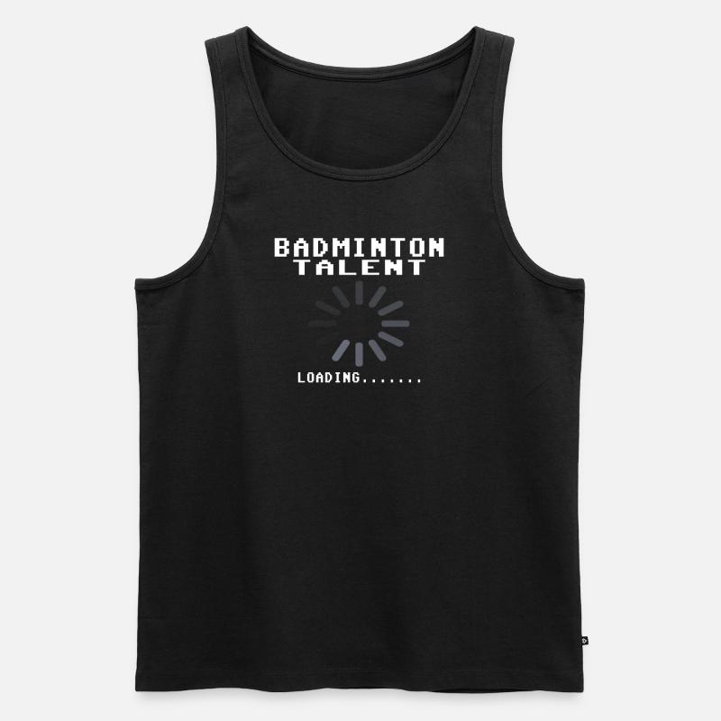 Badminton Geschenkidee Sport Design - Männer Premium Bio Tank Top - Schwarz