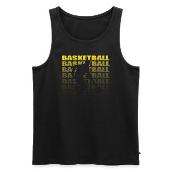 Basketball Geschenkidee Sport Design - Männer Premium Bio Tank Top - Schwarz - Vorne - AI Model Male 178 light (178cm)