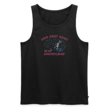 Basketball Geschenkidee Sport Design - Männer Premium Bio Tank Top - Schwarz - Vorne - Michal (187cm)