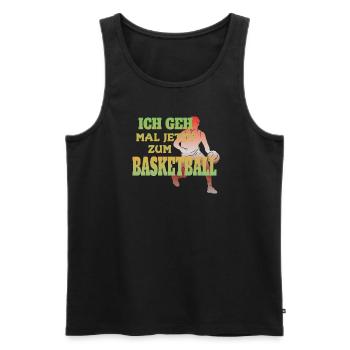 Basketball Geschenkidee Sport Design - Männer Premium Bio Tank Top - Schwarz - Vorne - AI Model Male 178 light (178cm)