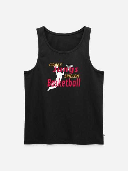 Basketball Geschenkidee Sport Design - Männer Premium Bio Tank Top - Schwarz