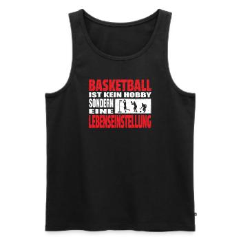 Basketball Geschenkidee Sport Design - Männer Premium Bio Tank Top - Schwarz - Vorne - AI Model Male 178 light (178cm)