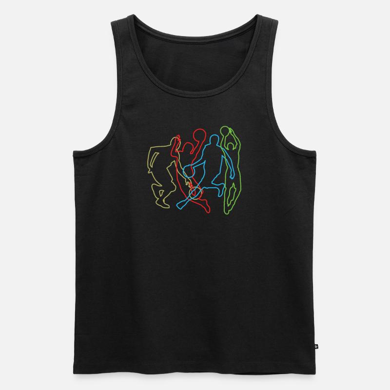 Basketball Geschenkidee Sport Design - Männer Premium Bio Tank Top - Schwarz
