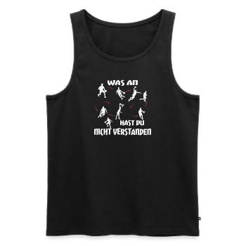 Basketball Geschenkidee Sport Design - Männer Premium Bio Tank Top - Schwarz - Vorne - AI Model Male 178 light (178cm)