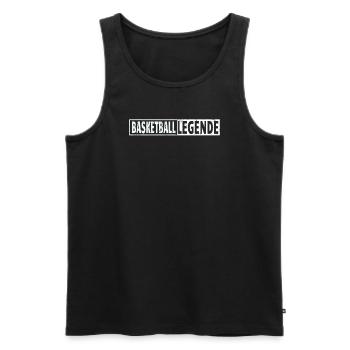 Basketball Geschenkidee Sport Design - Männer Premium Bio Tank Top - Schwarz - Vorne - Michal (187cm)