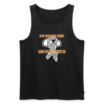 Basketball Geschenkidee Sport Design - Männer Premium Bio Tank Top - Schwarz - Vorne - AI Model Male 178 light (178cm)