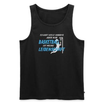 Basketball Geschenkidee Sport Design - Männer Premium Bio Tank Top - Schwarz - Vorne - AI Model Male 178 light (178cm)