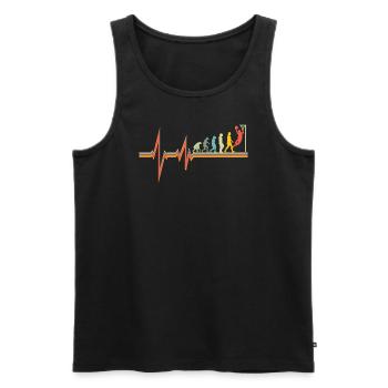 Basketball Gift Idea Sport Design - Men's Premium Organic Tank Top - black - Front - Michal (187cm)