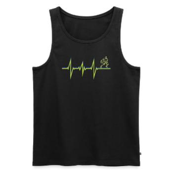 Basketball Geschenkidee Sport Design - Männer Premium Bio Tank Top - Schwarz - Vorne - AI Model Male 178 light (178cm)