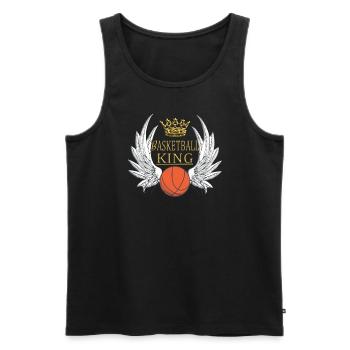 Basketball Geschenkidee Sport Design - Männer Premium Bio Tank Top - Schwarz - Vorne - AI Model Male 178 light (178cm)