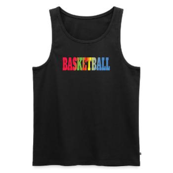 Basketball Idée cadeau Sport Design - Débardeur bio Premium Homme - noir - Devant - Michal (187cm)