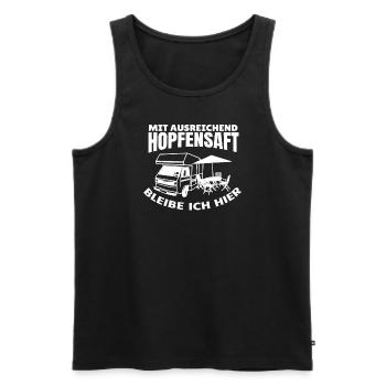 Camper Geschenkidee Camping - Männer Premium Bio Tank Top - Schwarz - Vorne - AI Model Male 178 light (178cm)