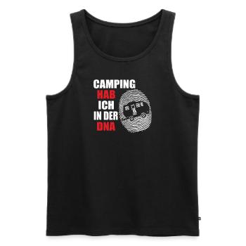 Camper Gift Idea Camping - Men's Premium Organic Tank Top - black - Front - Michal (187cm)
