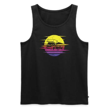 Camper Gift Idea Camping - Men's Premium Organic Tank Top - black - Front - Michal (187cm)