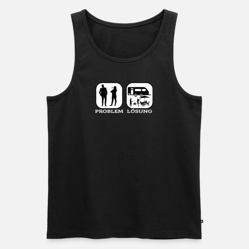 Camper Geschenkidee Camping - Männer Premium Bio Tank Top - Schwarz