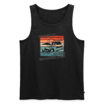 Camper Gift Idea Camping - Men's Premium Organic Tank Top - black - Front - Michal (187cm)