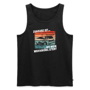 Camper Gift Idea Camping - Men's Premium Organic Tank Top - black - Front - Michal (187cm)
