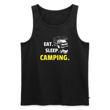 Camper Gift Idea Camping - Men's Premium Organic Tank Top - black - Front - Michal (187cm)