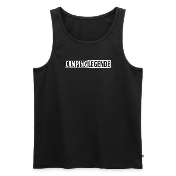 Camper Geschenkidee Camping - Männer Premium Bio Tank Top - Schwarz - Vorne - AI Model Male 178 light (178cm)