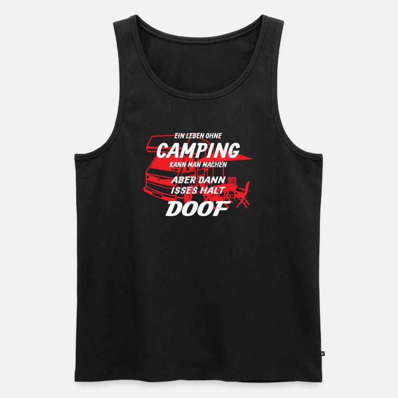 Camper Geschenkidee Camping - Männer Premium Bio Tank Top - Schwarz