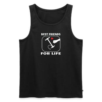 Bicycle Accessories Cyclist Motif - Men's Premium Organic Tank Top - black - Front - Michal (187cm)