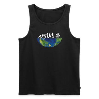 Bicycle Accessories Cyclist Motif - Men's Premium Organic Tank Top - black - Front - Michal (187cm)