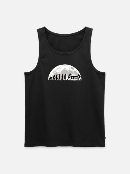 Bordtennis tilbehør Bordtennis motiv - Herre Premium økologisk tanktop - sort