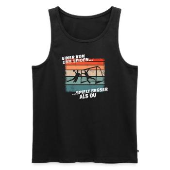 Handball Zubehör handballer Motiv - Männer Premium Bio Tank Top - Schwarz - Vorne - Michal (187cm)