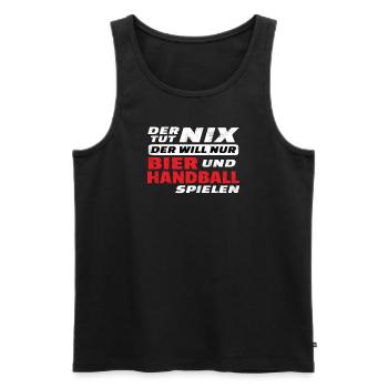 Handball Zubehör handballer Motiv - Männer Premium Bio Tank Top - Schwarz - Vorne - Michal (187cm)