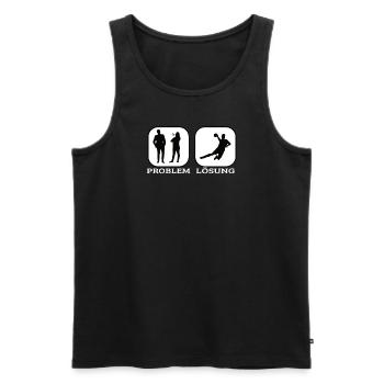 Handball Zubehör handballer Motiv - Männer Premium Bio Tank Top - Schwarz - Vorne - Michal (187cm)