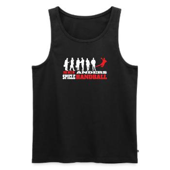Handball Zubehör handballer Motiv - Männer Premium Bio Tank Top - Schwarz - Vorne - Michal (187cm)