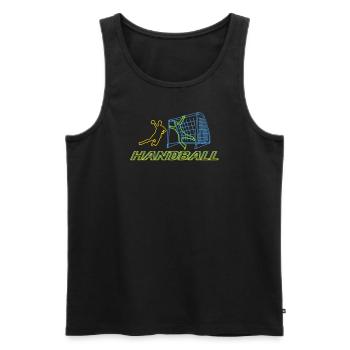 Handball Zubehör handballer Motiv - Männer Premium Bio Tank Top - Schwarz - Vorne - Michal (187cm)