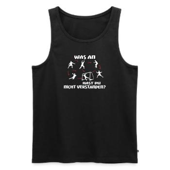 Handball Zubehör handballer Motiv - Männer Premium Bio Tank Top - Schwarz - Vorne - Michal (187cm)