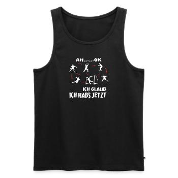 Handball Zubehör handballer Motiv - Männer Premium Bio Tank Top - Schwarz - Vorne - Michal (187cm)