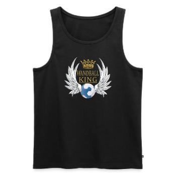 Handball Zubehör handballer Motiv - Männer Premium Bio Tank Top - Schwarz - Vorne - Michal (187cm)