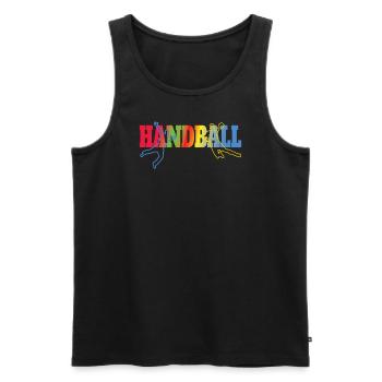 Accessoires de handball motif handball - Débardeur bio Premium Homme - noir - Devant - Michal (187cm)