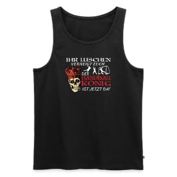 Handball Zubehör handballer Motiv - Männer Premium Bio Tank Top - Schwarz - Vorne - Michal (187cm)