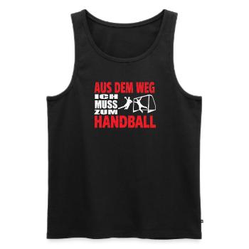 Handball Zubehör handballer Motiv - Männer Premium Bio Tank Top - Schwarz - Vorne - Michal (187cm)