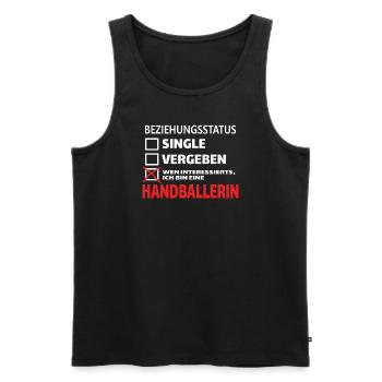 Handball Zubehör handballer Motiv - Männer Premium Bio Tank Top - Schwarz - Vorne - Michal (187cm)