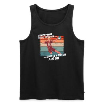 Handball Zubehör handballer Motiv - Männer Premium Bio Tank Top - Schwarz - Vorne - Michal (187cm)