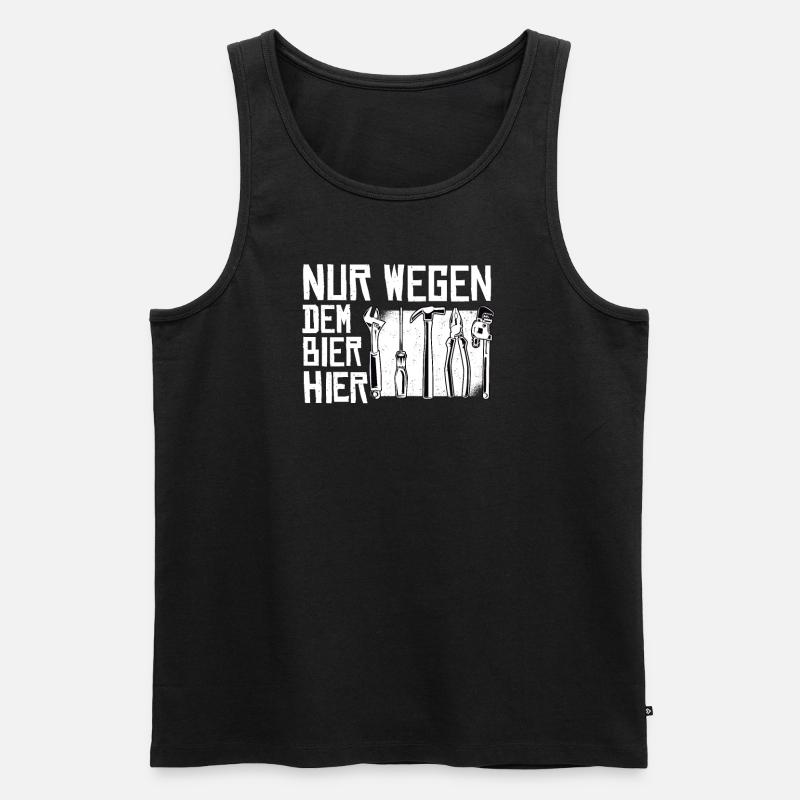 Heimwerker Geschenkidee Handwerker - Männer Premium Bio Tank Top - Schwarz