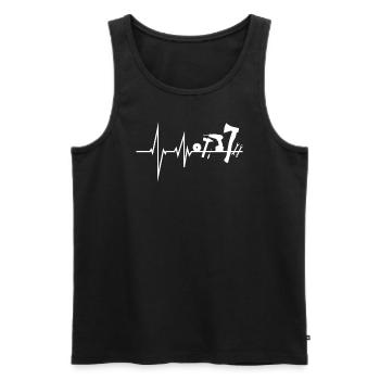 Artisans d’idées cadeaux DIY - Débardeur bio Premium Homme - noir - Devant - Michal (187cm)